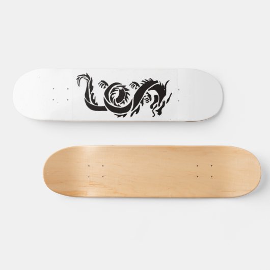 Schwarzer Drache 7 3/4" Skateboarddecke Skateboard (Horizontal)