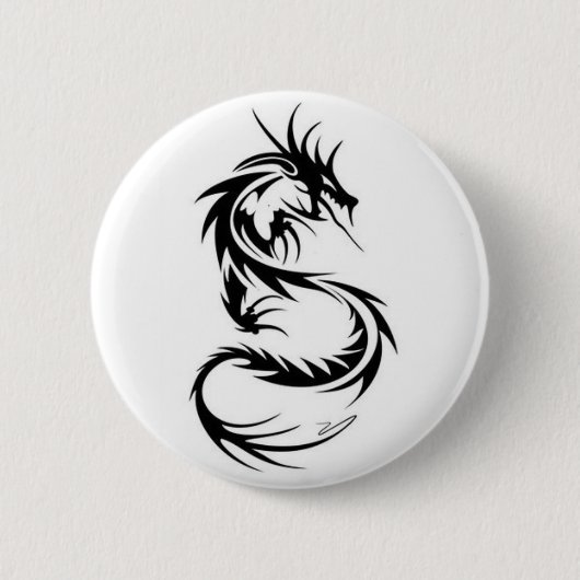 Schwarzer Drache Button (Vorderseite)
