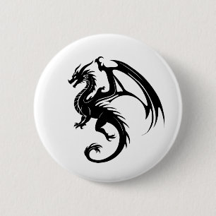 Schwarzer Drache Button