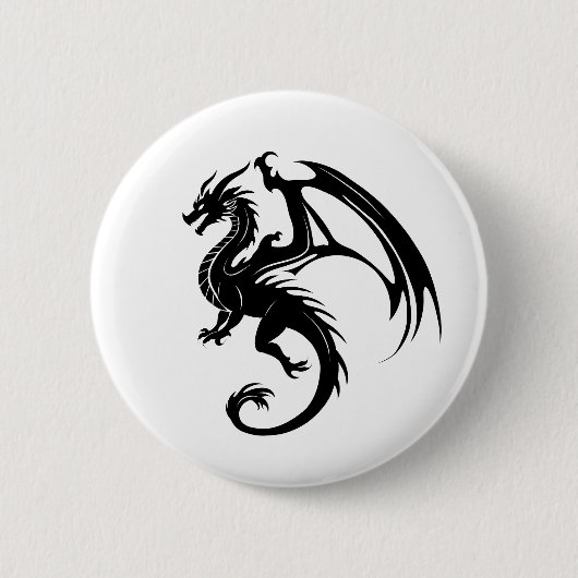 Schwarzer Drache Button (Vorderseite)