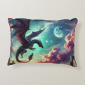 Schwarzer Drache Dekokissen (Rückseite)