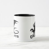 Schwarzer Drache „Dracarys“ Power-Becher Tasse (Zentrum)