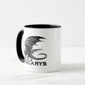 Schwarzer Drache „Dracarys“ Power-Becher Tasse (Vorderseite Links)