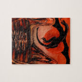 Schwarzer Drache fliegt Puzzle (Horizontal)