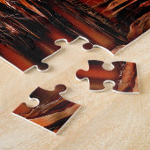 Schwarzer Drache fliegt Puzzle (Seite)