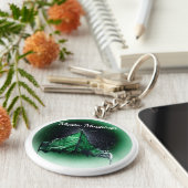 Schwarzer Drache fliegt Schlüsselanhänger (Seite)