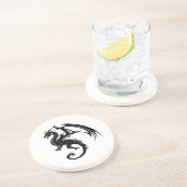 Schwarzer Drache Getränkeuntersetzer (Seite)
