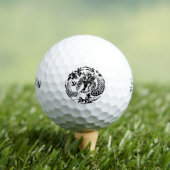 Schwarzer Drache Golfball (Insitu T-Shirt)