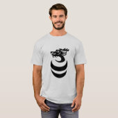 Schwarzer Drache im Ei-Shirt T-Shirt (Vorne ganz)
