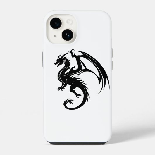 Schwarzer Drache iPhone Hülle (Rückseite)