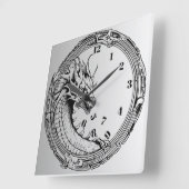 Schwarzer Drache isst die Uhr der Zeit (Winkel)