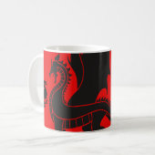 schwarzer Drache Kaffeetasse (Vorderseite Links)