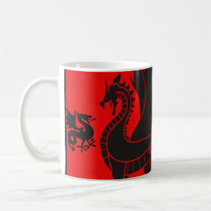 schwarzer Drache Kaffeetasse