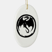 Schwarzer Drache-Keramik Keramik Ornament (Rechts)