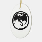 Schwarzer Drache-Keramik Keramik Ornament (Links)