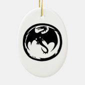 Schwarzer Drache-Keramik Keramik Ornament (Hinten)