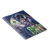 Schwarzer Drache mit Schmetterlingsdrachekunst Notizblock (Rechte Seite)