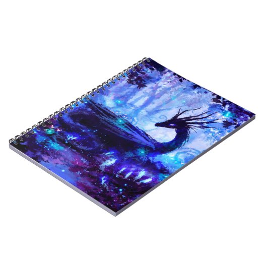 Schwarzer Drache, Nachtwaldszene. Notizblock (Linke Seite)