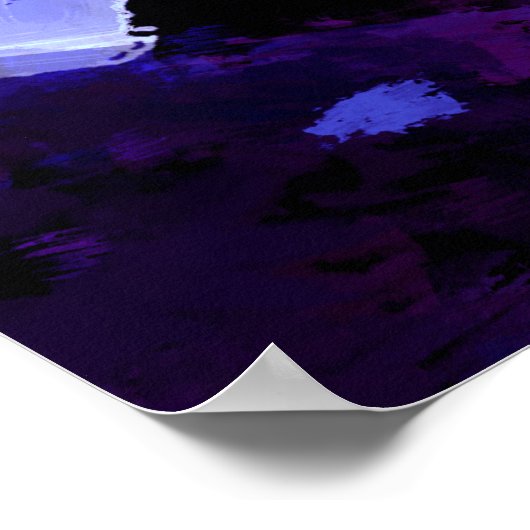 Schwarzer Drache, Nachtwaldszene. Poster (Ecke)