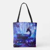 Schwarzer Drache, Nachtwaldszene. Tasche (Rückseite)