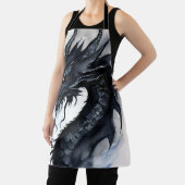 Schwarzer Drache Nidhogg Wasserfarbendesign Schürze (InSitu)