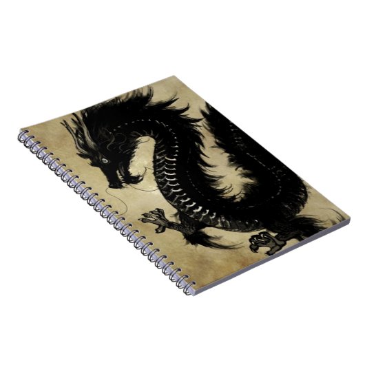 Schwarzer Drache Notizblock (Rechte Seite)