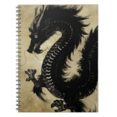 Schwarzer Drache Notizblock (Vorderseite)