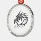 Schwarzer Drache Ornament Aus Metall (Links)