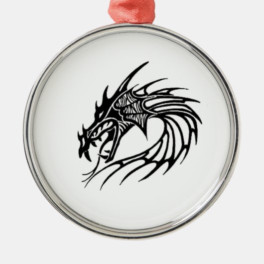 Schwarzer Drache Ornament Aus Metall (Vorne)