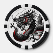 Schwarzer Drache Pokerchips (Vorderseite)