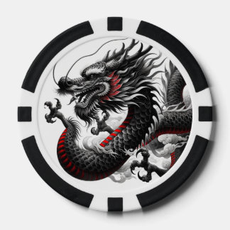 Schwarzer Drache Pokerchips