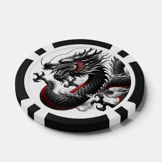 Schwarzer Drache Pokerchips (Einzeln)
