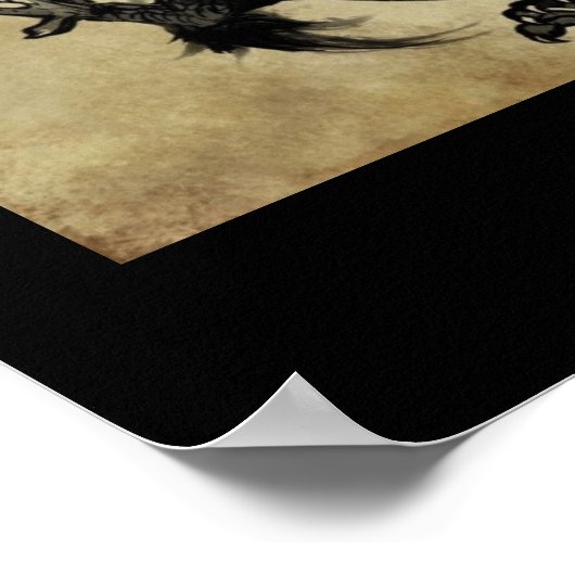 Schwarzer Drache Poster (Ecke)