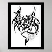 Schwarzer Drache Poster (Vorne)