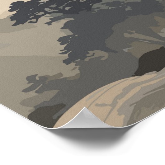 Schwarzer Drache Poster (Ecke)