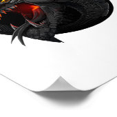 Schwarzer Drache Poster (Ecke)