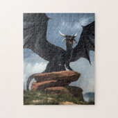 Schwarzer Drache Puzzle (Vertikal)