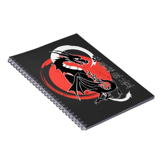 Schwarzer Drache, roter Mond Notizblock (Rechte Seite)
