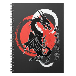 Schwarzer Drache, roter Mond Notizblock