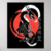 Schwarzer Drache, roter Mond Poster (Vorne)