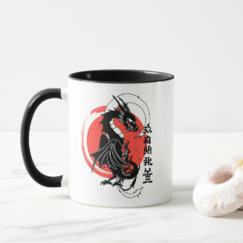 Schwarzer Drache, roter Mond Tasse