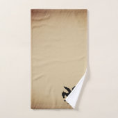 Schwarzer Drache rustikaler Hintergrund Badhandtuch Set (Handtuch)