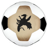 Schwarzer Drache rustikaler Hintergrund Fußball (Gedreht)