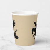 Schwarzer Drache rustikaler Hintergrund Pappbecher (Links)