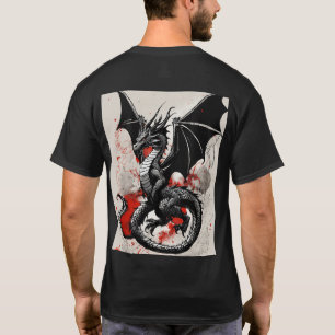 Schwarzer Drache T-Shirt