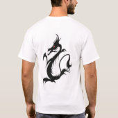 schwarzer Drache T-Shirt (Rückseite)