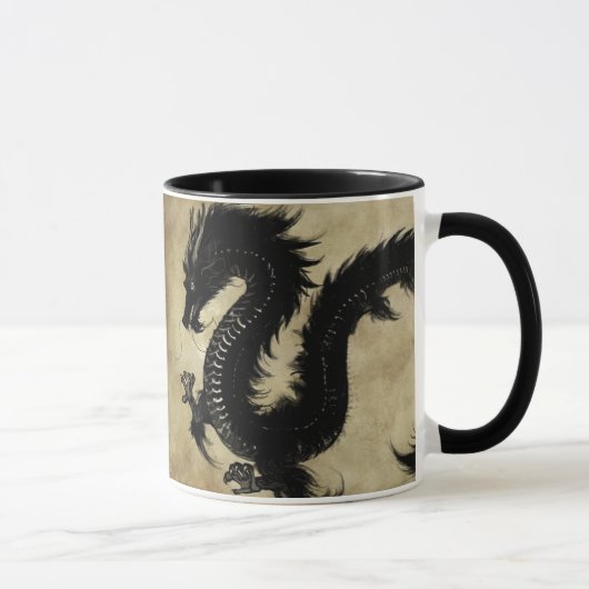 Schwarzer Drache Tasse (Rechts)