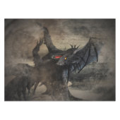 Schwarzer Drache Tischdecke (Vorderseite (Horizontal))