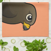 Schwarzer Drachen Handtuch (Gefaltet)