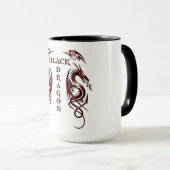Schwarzer Drachen Tasse (VorderseiteRechts)
